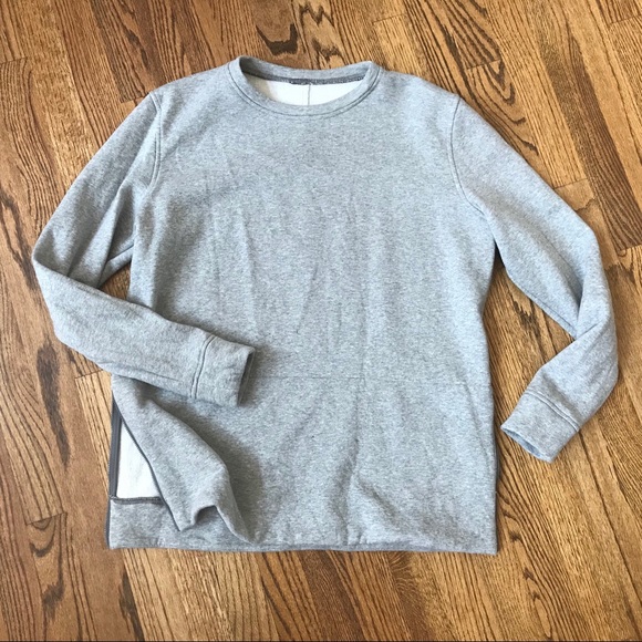 lululemon athletica Tops - LULULEMON Gray Side Zip Sweatshirt Sweat Shirt 10